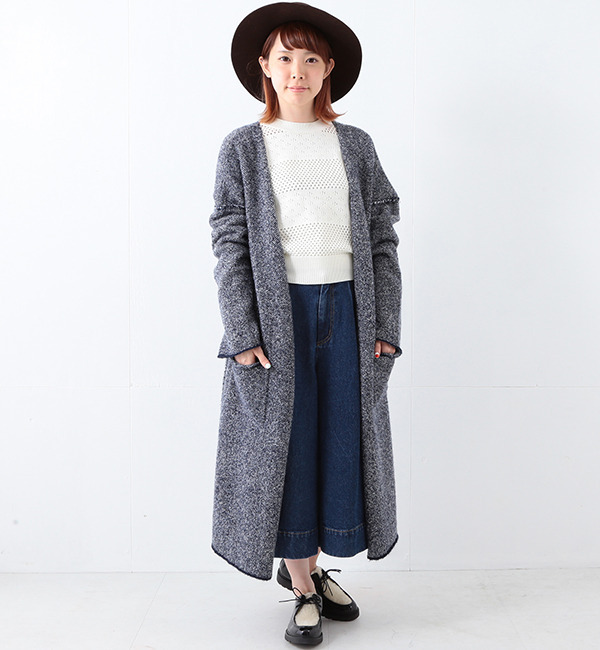 【ビームス ウィメン/BEAMS WOMEN】 MIX ヤーン ロング ニット コート [送料無料]