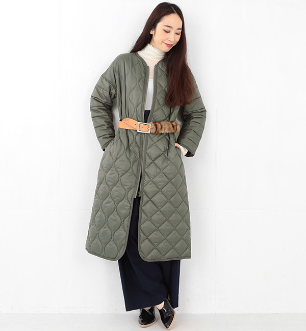 【ビームス ウィメン/BEAMS WOMEN】 RBS / キルト切り替え ロングコート [送料無料]