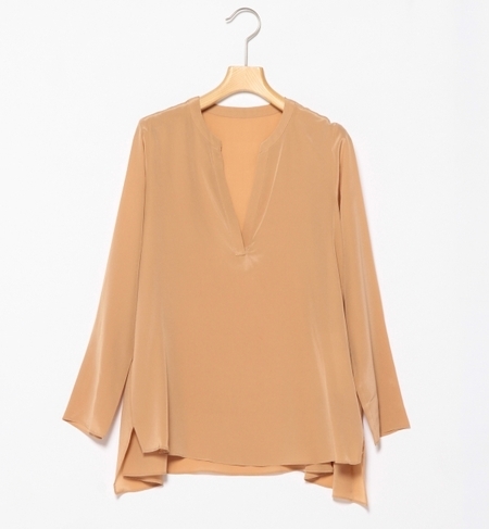 【ビームス ウィメン/BEAMS WOMEN】 ヘンリーネック シルクチュニック [送料無料]