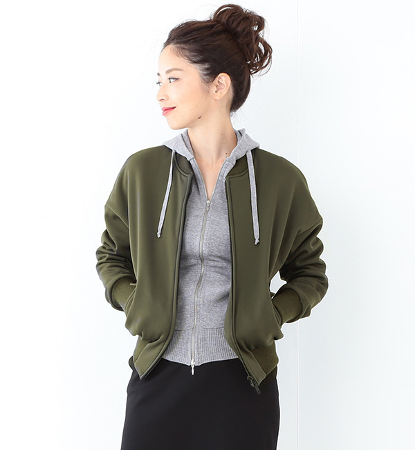 【ビームス ウィメン/BEAMS WOMEN】 裏起毛 リブ付き ブルゾン [送料無料]