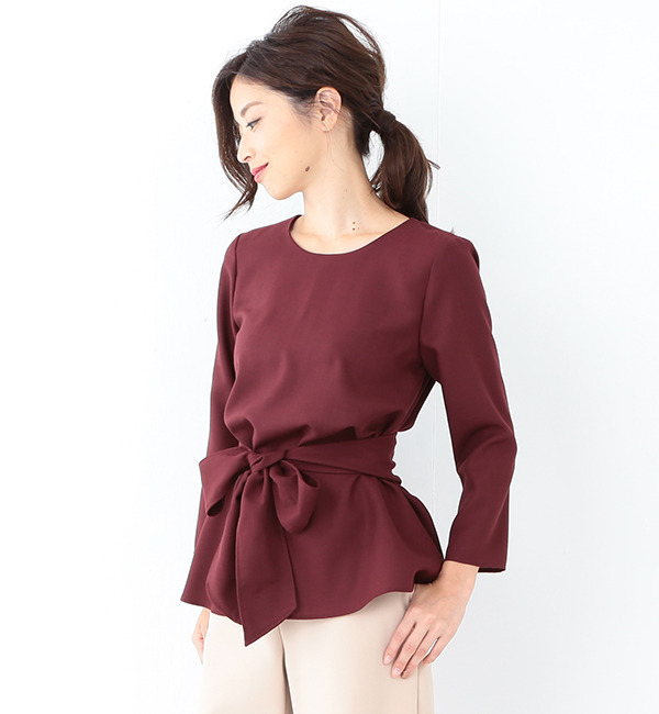 【ビームス ウィメン/BEAMS WOMEN】 フロントタック リボン ブラウス [送料無料]