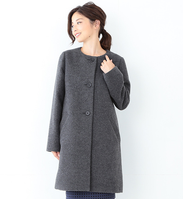 【ビームス ウィメン/BEAMS WOMEN】 【予約】ボーダー シャギーコート [送料無料]