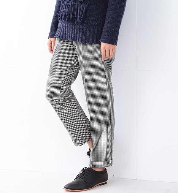 【ビームス ウィメン/BEAMS WOMEN】 【予約】チェックストレッチクロップド [送料無料]