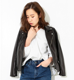 【ビームス ウィメン/BEAMS WOMEN】 ラムレザーライダースジャケット [送料無料]