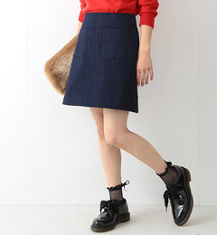 【ビームス ウィメン/BEAMS WOMEN】 デニム パッチポケット ミニスカート [送料無料]