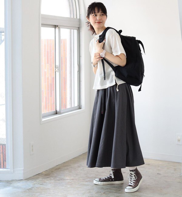 GRAMICCI × BEAMS BOY / 別注 ギャバ ロング スカート|BEAMS WOMEN