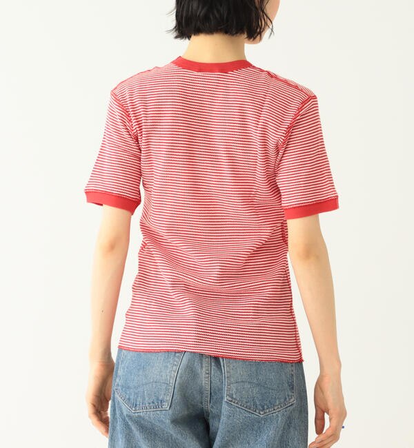 Healthknit × BEAMS BOY / ワッフル ボーダー Tシャツ|BEAMS WOMEN