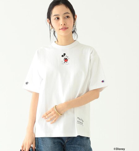 Champion Beams Boy 別注 ミッキーマウス ポケット Tシャツ Disney ディズニー トップス ビームス ウィメン Beams Women の通販 アイルミネ