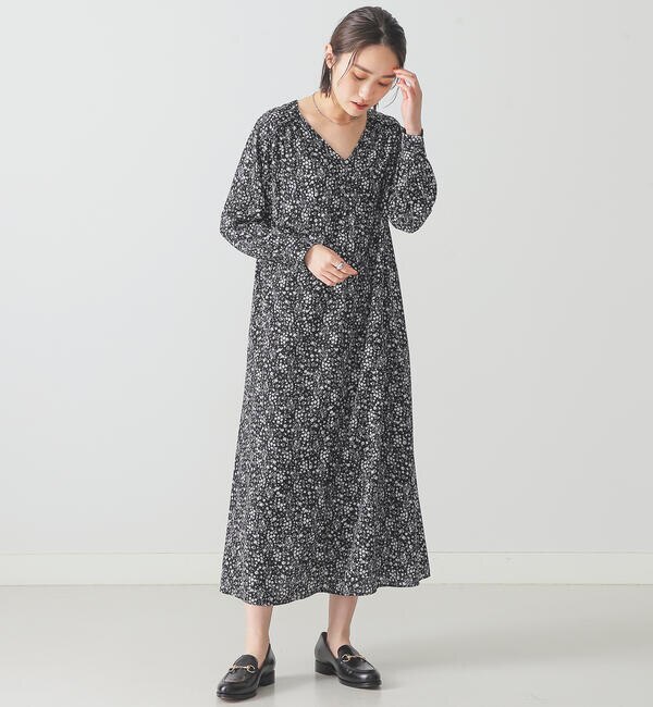 Beams Lights Deveaux 花柄 長袖 ワンピース Beams Women ビームス ウィメン の通販 アイルミネ