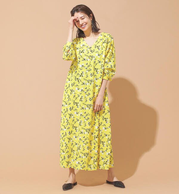 Beams Lights Deveaux 花柄 長袖 ワンピース Beams Women ビームス ウィメン の通販 アイルミネ