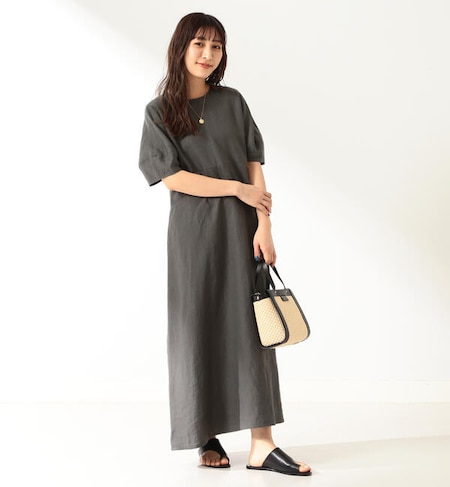 Demi Luxe Beams リネン パフスリーブ ワンピース Beams Women ビームス ウィメン の通販 アイルミネ