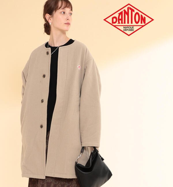 DANTON × Ray BEAMS / 別注 モッサ ノーカラー ダウンコート|BEAMS WOMEN(ビームス ウィメン)の通販｜アイルミネ