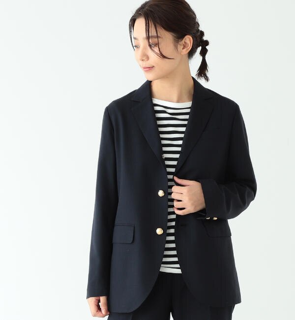 BEAMS BOY / ポリエステル ウール 3ボタン ブレザー|BEAMS WOMEN