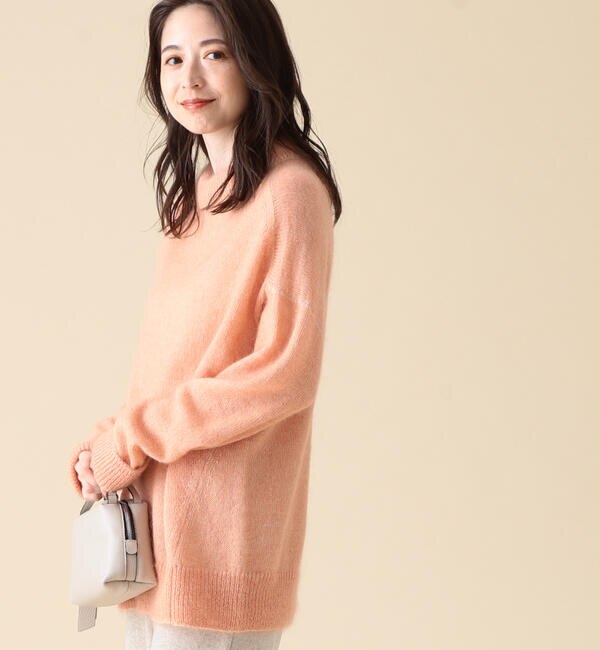 Demi-Luxe BEAMS / モヘヤ混 モックネック ニット|BEAMS WOMEN