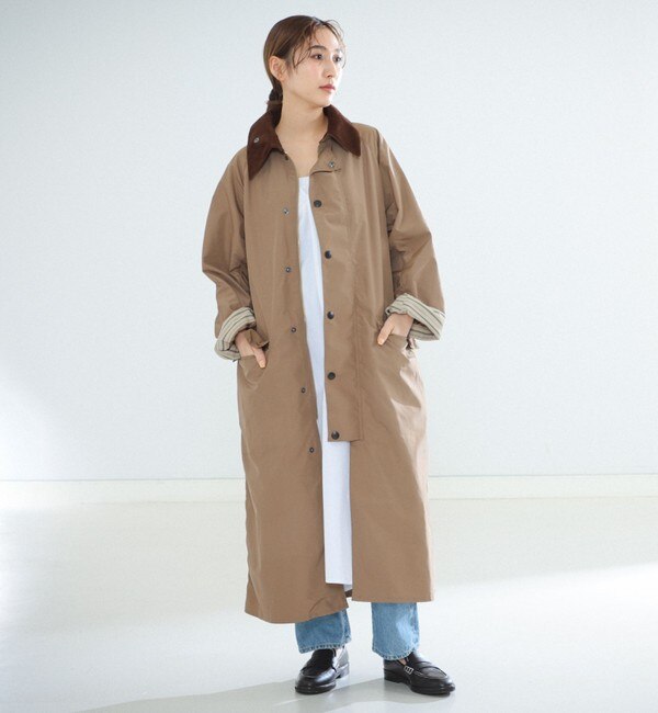 Barbour × Demi-Luxe BEAMS / 別注 OVERSIZED BURGHLEY CASUAL コート