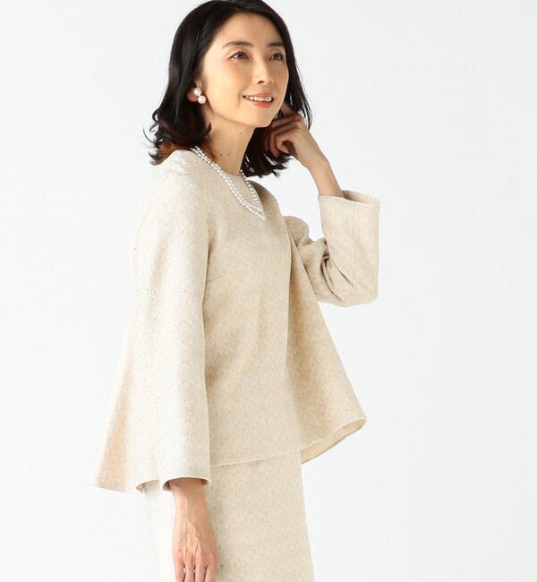 Demi-Luxe BEAMS / ストレッチ ツイードプルオーバー 22FO|BEAMS WOMEN