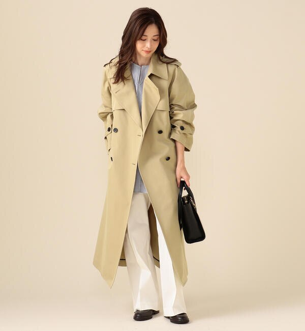 Demi-Luxe BEAMS / シャンブレー ツイル トレンチコート|BEAMS WOMEN