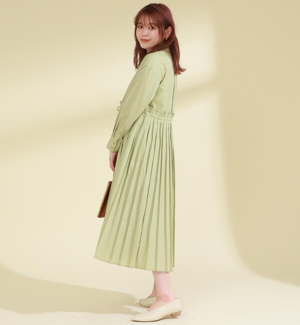 Ray Beams プリーツ キリカエ シャツ ワンピース Beams Women ビームス ウィメン の通販 アイルミネ