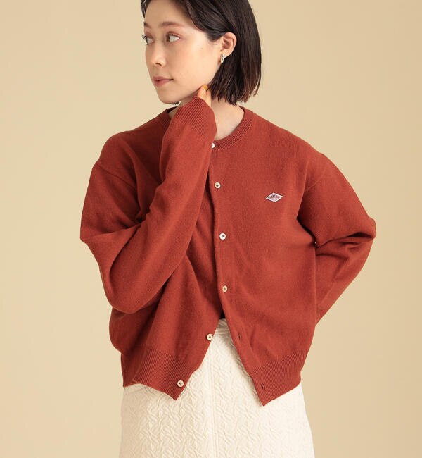 DANTON / ラムウール クルーネック カーディガン|BEAMS WOMEN(ビームス