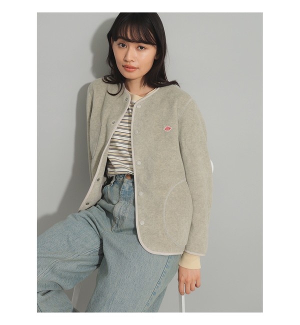 DANTON / ノーカラー フリース ジャケット|BEAMS WOMEN(ビームス ウィメン)の通販｜アイルミネ