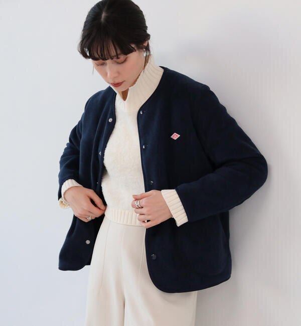 DANTON / ノーカラー フリース ジャケット|BEAMS WOMEN(ビームス