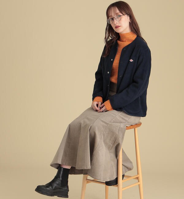 DANTON / ノーカラー フリース ジャケット|BEAMS WOMEN(ビームス