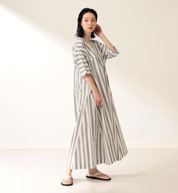 Demi-Luxe BEAMS / コットンリネン ワンピース