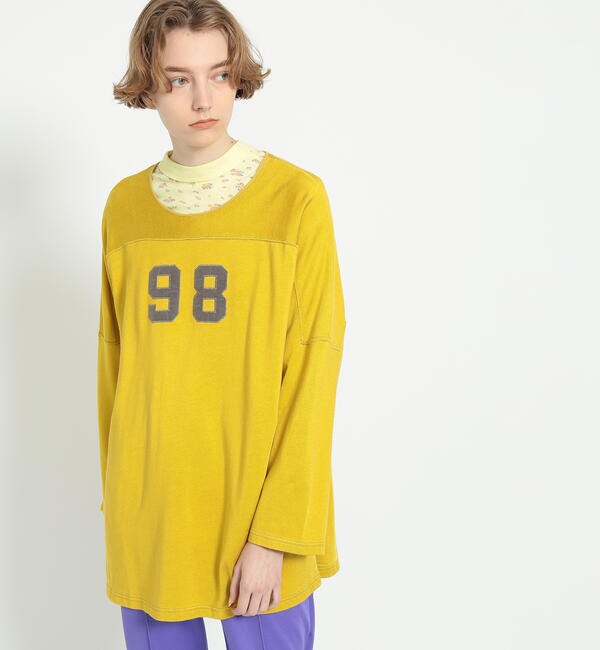 BEAMS BOY / ロゴ フットボール ロングスリーブ Tシャツ