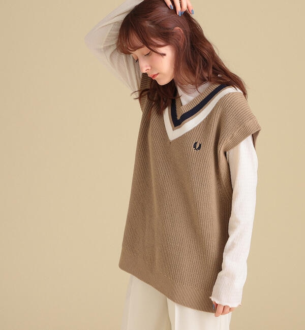 FRED PERRY×Ray BEAMS 別注 チルデン ベスト最終お値下げ❣️-