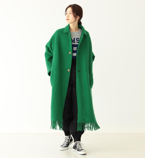 BEAMS BOY / スライバー フリンジ コート|BEAMS WOMEN(ビームス ウィメン)の通販｜アイルミネ