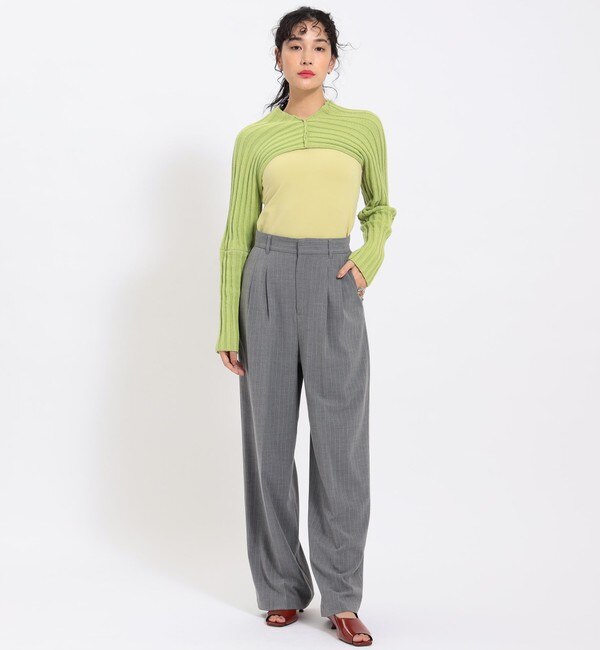 Ray BEAMS / ピンストライプ ワイド パンツ|BEAMS WOMEN(ビームス ウィメン)の通販|アイルミネ