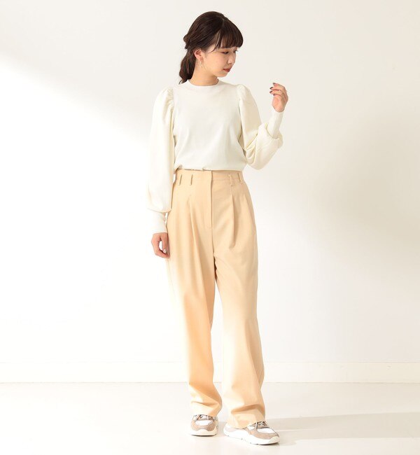 Demi-Luxe BEAMS / パフスリーブ クルーネックニット|BEAMS WOMEN