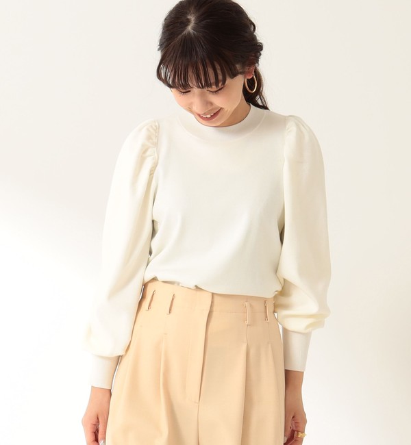 Demi-Luxe BEAMS / パフスリーブ クルーネックニット|BEAMS WOMEN