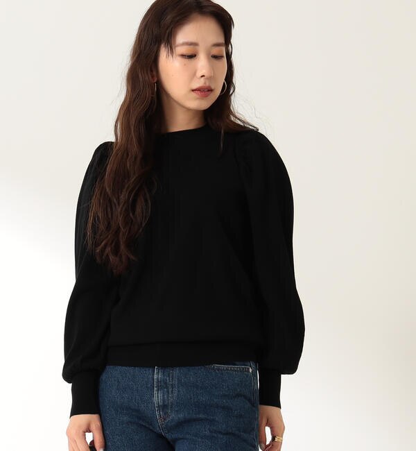 Demi-Luxe BEAMS / パフスリーブ クルーネックニット|BEAMS WOMEN