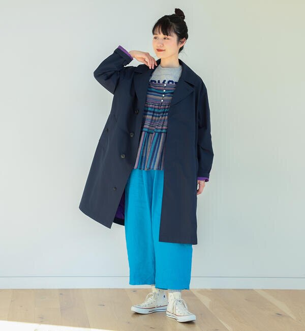 BEAMS　BOY　ノースフェイス　【別注】ステンカラーコート ロングコート 買い物三昧