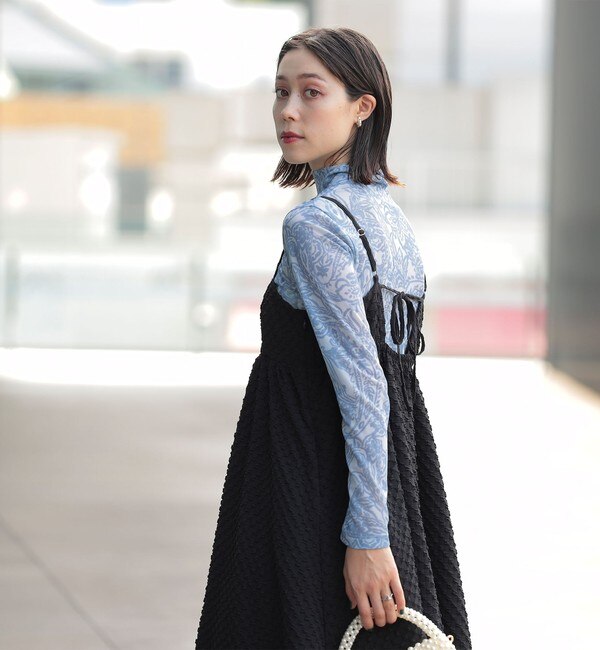 Ray BEAMS / フクレ ジャカード キャミ ワンピース|BEAMS WOMEN