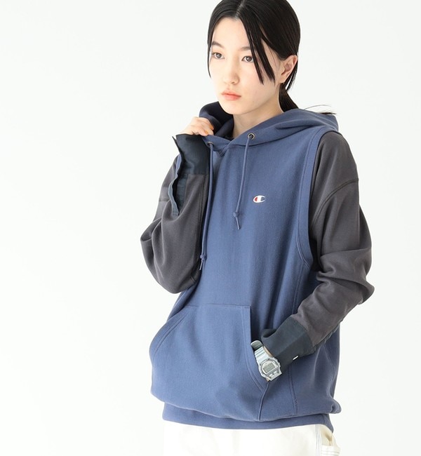 BEAMS BOY × Champion 別注リバースウィーブ パーカー ベスト - パーカー