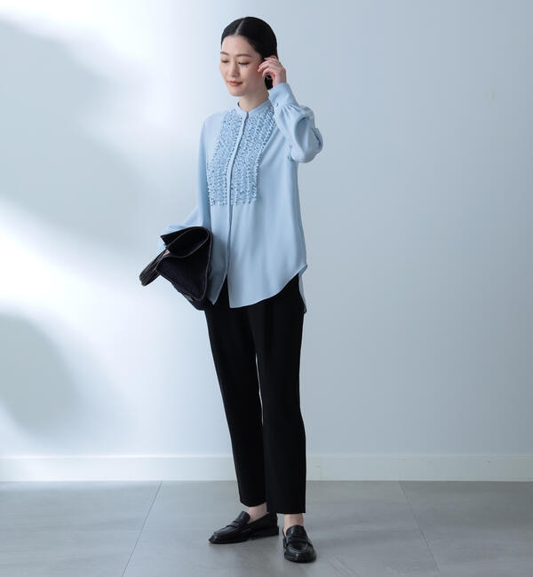 Demi-Luxe BEAMS / フロント フリルシャツ 23FO|BEAMS WOMEN(ビームス