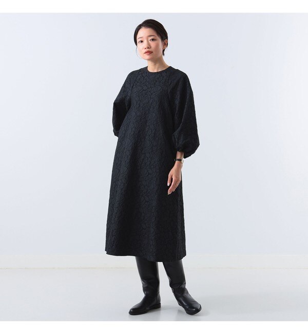 Demi-Luxe BEAMS / ジャカード フレアドレス 23FO|BEAMS WOMEN