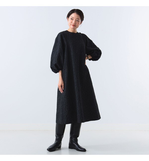 Demi-Luxe BEAMS / ジャカード フレアドレス 23FO|BEAMS WOMEN