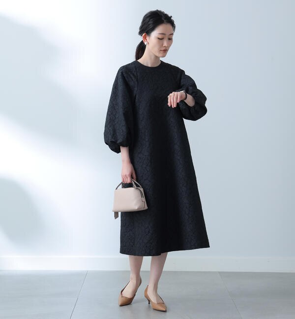 Demi-Luxe BEAMS / ジャカード フレアドレス 23FO|BEAMS WOMEN