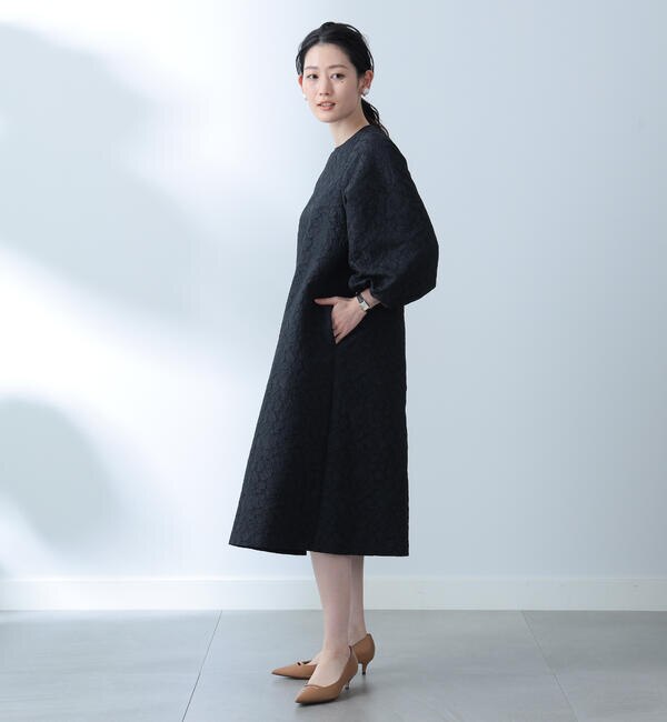 Demi-Luxe BEAMS / ジャカード フレアドレス 23FO|BEAMS WOMEN