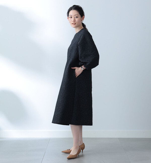 Demi-Luxe BEAMS / ジャカード フレアドレス 23FO|BEAMS WOMEN