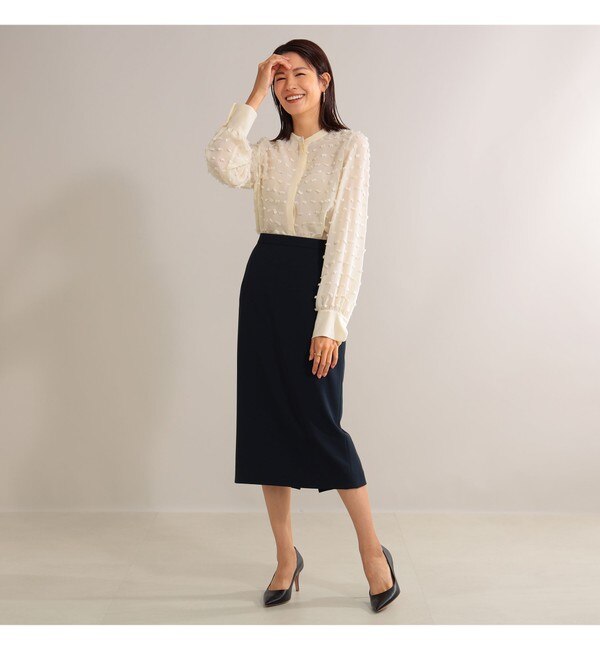 Demi-Luxe BEAMS / ドット ジャカードブラウス＊|BEAMS WOMEN