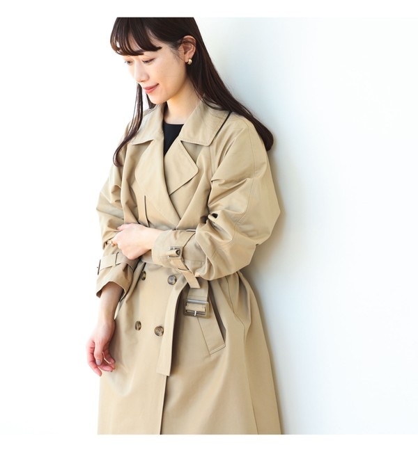 Demi-Luxe BEAMS / シャンブレー ツイル トレンチコート|BEAMS WOMEN ...