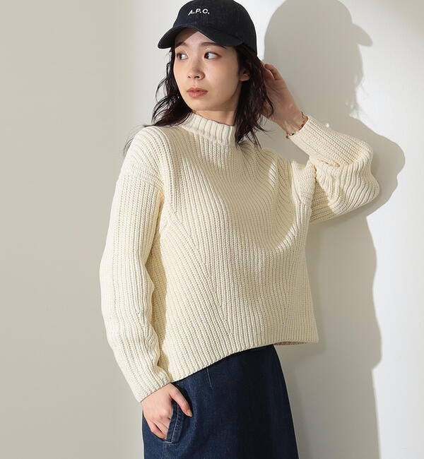 Demi-Luxe BEAMS / コットン 畔編み ニット|BEAMS WOMEN(ビームス