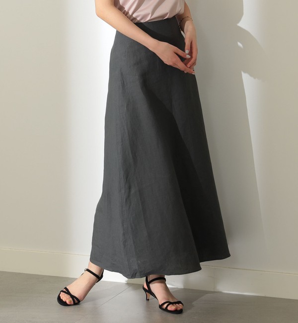 Demi-Luxe BEAMS / リネン シンプル ロングスカート