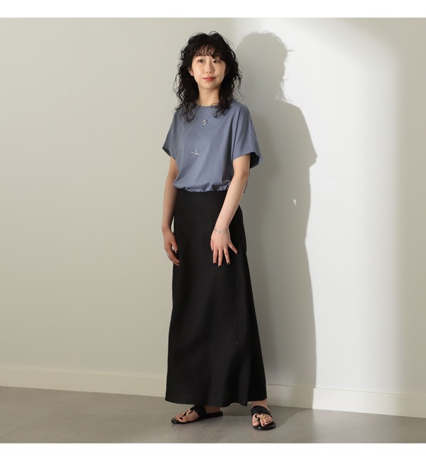 Demi-Luxe BEAMS / リネン シンプル ロングスカート|BEAMS WOMEN