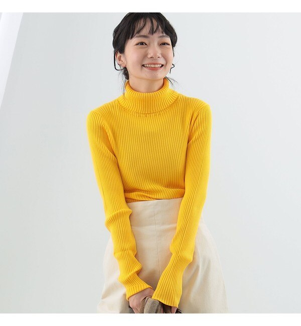 Ray BEAMS / 14G リブ タートルネック ニット|BEAMS WOMEN(ビームス