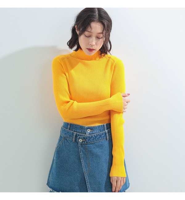 Ray BEAMS / 14G リブ タートルネック ニット|BEAMS WOMEN(ビームス